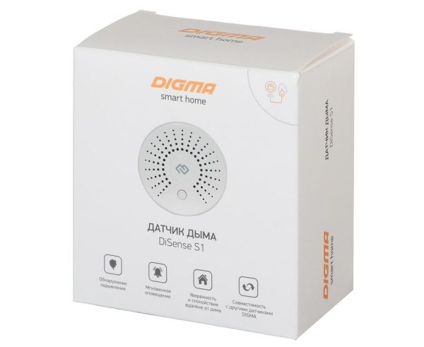 Датчик задымления Digma DiSense S1 белый