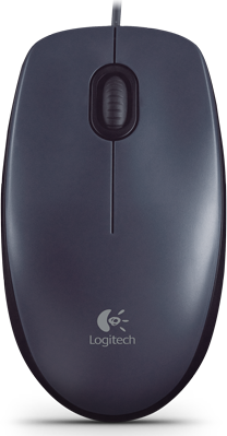 Мышь Logitech M90 черный и темно-серый черный