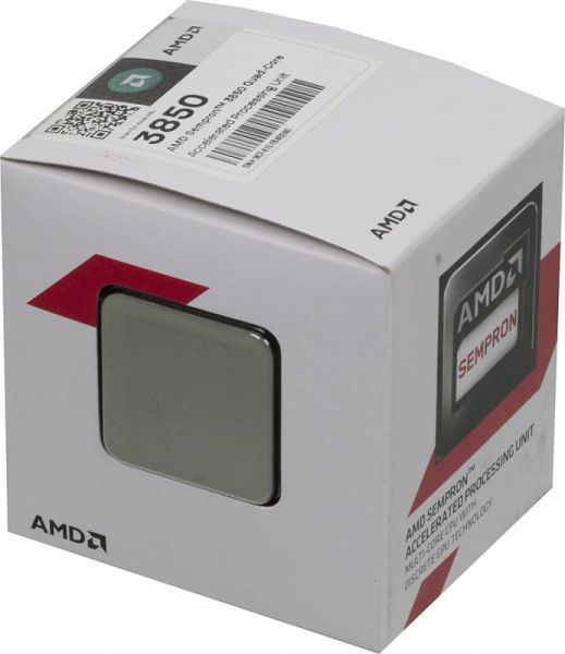 Процессор AMD Sempron X4 3850 Socket-AM1 (SD3850JAHMBOX) (1.3/5000/2Mb/Radeon HD 8280) Kabini Box